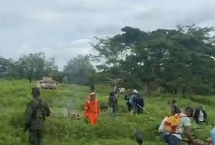 Imagenes del momento de la invasión ilegal
