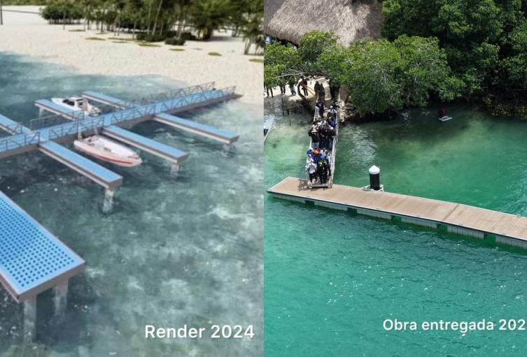 Nuevo embarcadero en la isla Cholón Ago 05