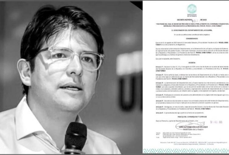 Decreto de tres días de duelo en La Guajira.