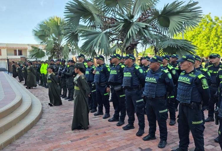 Refuerzan seguridad en Riohacha.