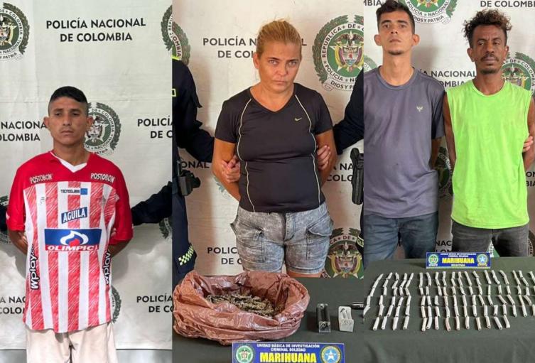 Capturados por tráfico de drogas 