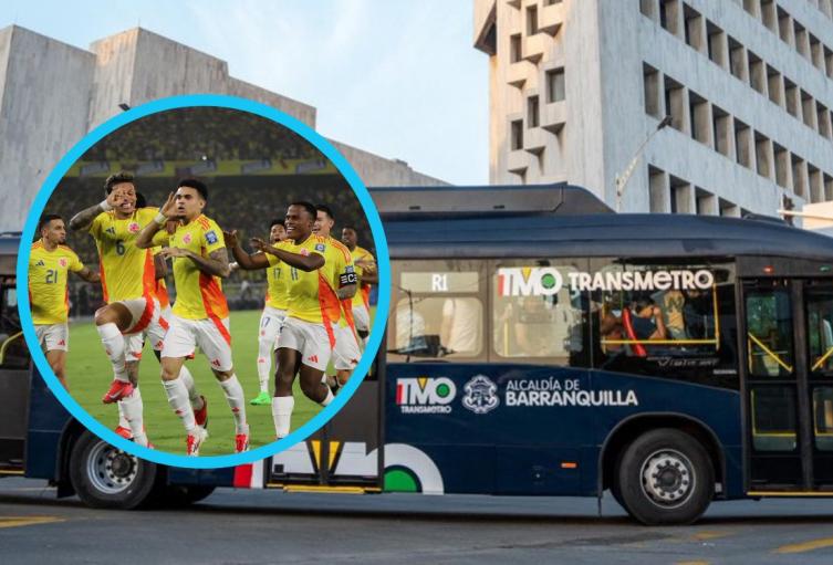 Desvíos en Transmetro por el partido de la Selección Colombia