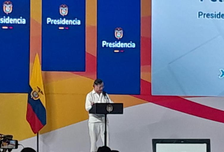 Gustavo Petro, presidente de la República en Barranquilla.