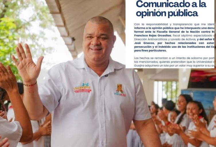 Rector de Uniguajira, Carlos Robles. 