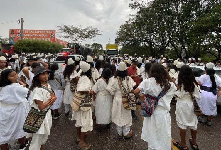 Bloqueo en Bosconia, Cesar. 