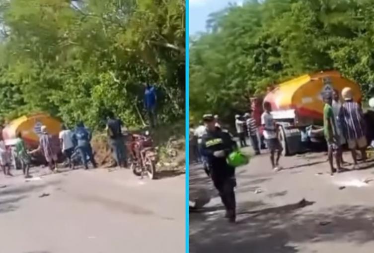 Fuerte accidente de tránsito en la isla de Barú Fuerte accidente de tránsito en la isla de Barú