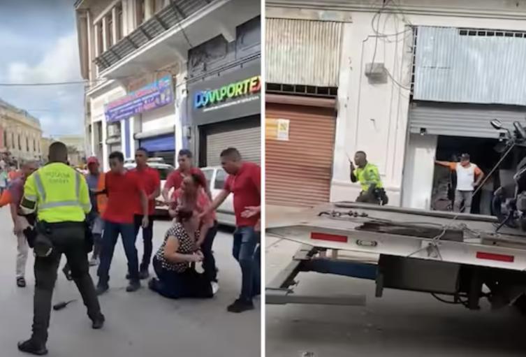 Policía agredido