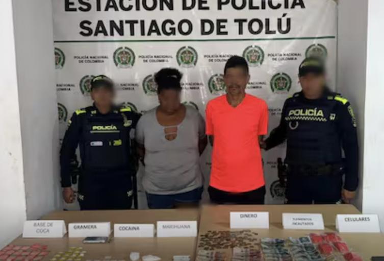 Pareja capturada en Tolú