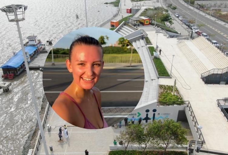 Turista francesa se sorprende con los barranquilleros que corren en el Malecón Turista francesa se sorprende con los barranquilleros que corren en el Malecón