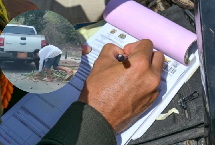 Hombre fue sancionado por arrojar basura en el cerro DPA de Valledupar Hombre fue sancionado por arrojar basura en el cerro DPA de Valledupar
