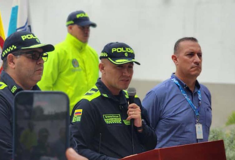 Rueda de prensa capturados intento de asalto en Santa Marta