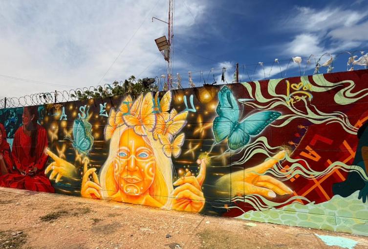 Mural artístico en Manaure. 