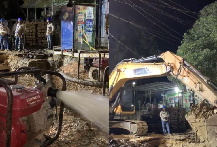 Cartagena no tiene servicio de agua por rotura de tubería