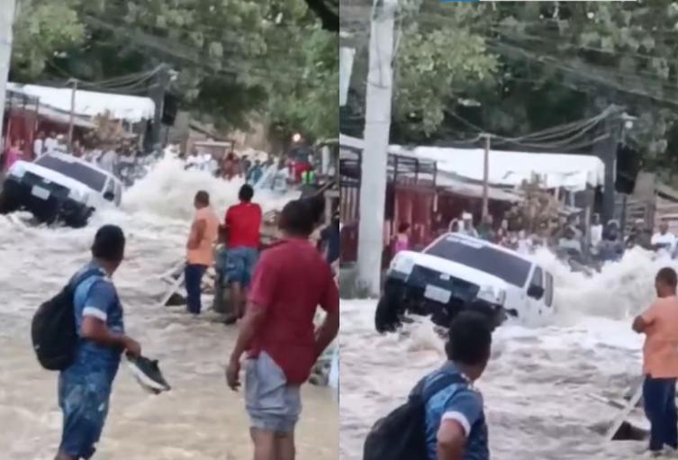 Tubo de agua cruda se rompe en Cartagena