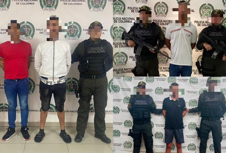 Desmantelan red de extorsión en el sur de Bolívar con la capturan de cuatro presuntos miembros del Clan del Golfo 