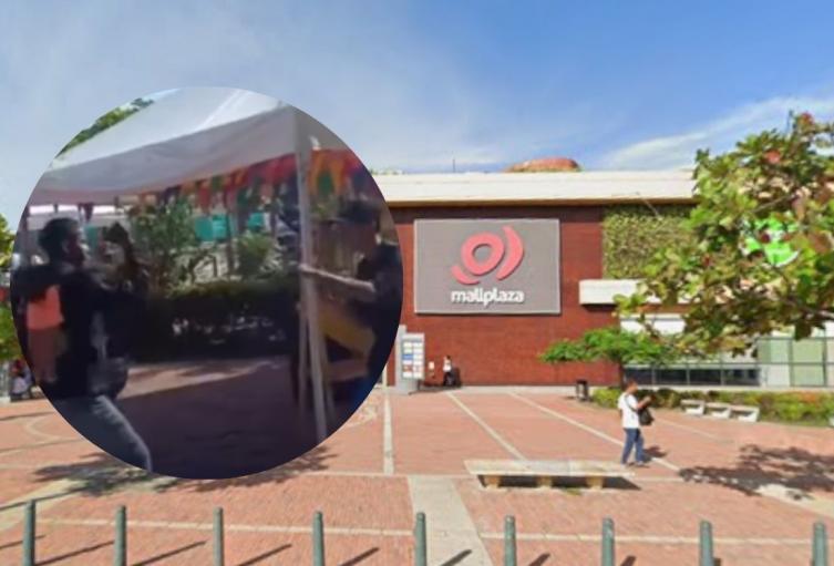 La riña ocurrió frente al centro comercial Mall Plaza Cartagena.