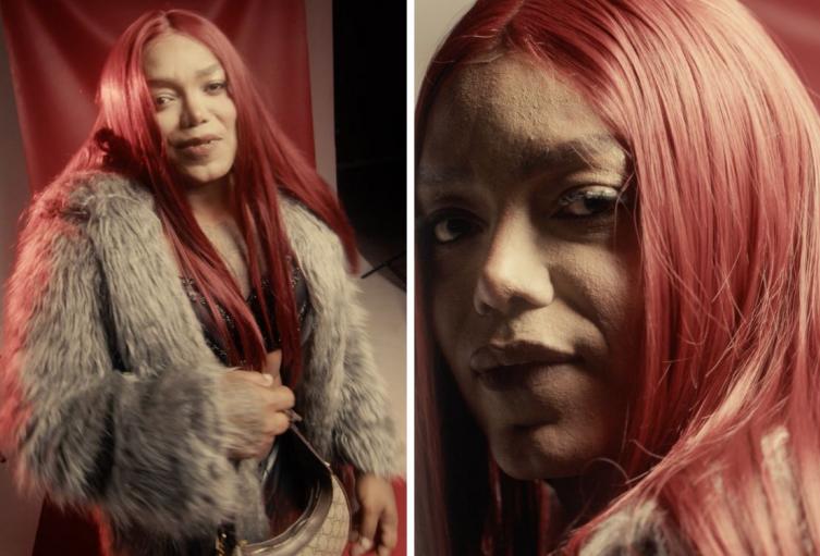 Mr. Black disfrazado de “La Bichota” en Halloween Mr. Black disfrazado de “La Bichota” en Halloween