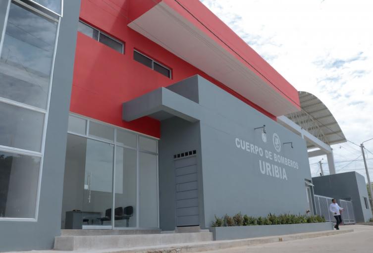 Instalaciones del cuerpo de bomberos de Riohacha.