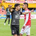 Fabián Sambueza, festeja su gol ante santa Fe