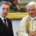 Álvaro Uribe y el papa Benedicto XVI