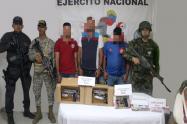 Los tres presuntos integrantes de este grupo armado fueron capturados en el municipio de San Pablo.