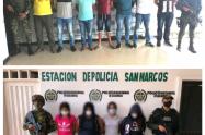 Presuntos integrantes del Clan del Golfo fueron capturados por el Gaula de la Policía y el Ejército en Sucre 