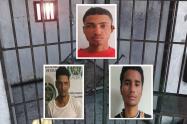 Los tres hombres violentaron la reja del lugar donde estaban encerrados 