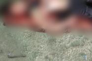 En un sector del balneario quedó el cuerpo tendido del extranjero 