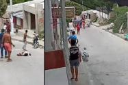 La pareja fue llevada a un centro asistencial
