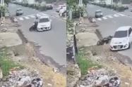 El accidente tuvo lugar en la avenida Crisanto Luque