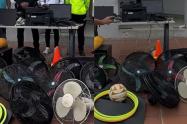 Recuperan computadores y abanicos que fueron robados en un colegio de Arjona, Bolívar 