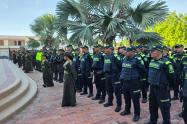 Refuerzan seguridad en Riohacha. 