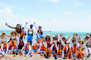 Niños cartageneros en San Andrés