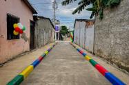 Nueva calle pavimentada en Cartagena 