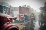 Incendio en mercado de Bazurto en Cartagena 