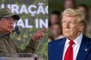 Presidentes Gustavo Petro y Donald Trump. 