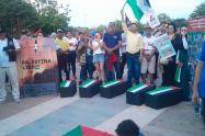 Plantón en Barranquilla en rechazo a ataques contra Palestina