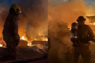 Bomberos controlan incendio que asustó a Cartagena en Mamonal