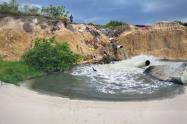 Aguas residuales al mar Caribe en Riohacha. 