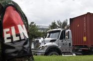 ELN, paro armado, transporte de carga, vías