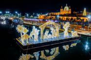 Cartagena enciende su alumbrado y pesebre gigante