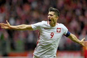 Robert Lewandowski, delantero de la Selección de Polonia