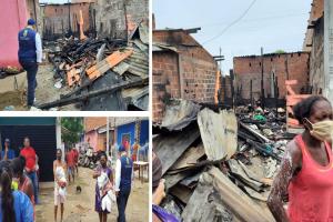 Un incendio les quemó la casa donde vivían dos familias