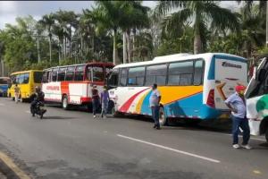 protesta buses bolívar