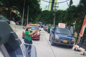 Caravana vehicular en Barranquilla 