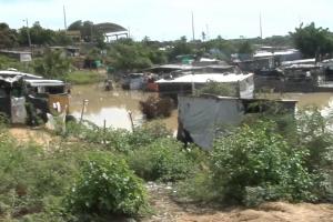 Asentamiento inundado en Maicao.