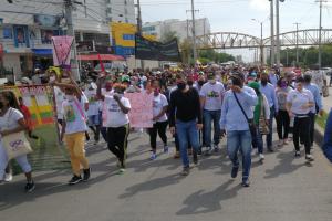 Alcalde de Cartagena acompañó marcha contra abusos de la policía 