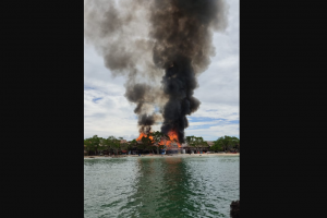 Incendio en zona insular de Cartagena