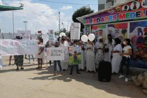 Plantón exigiendo justicia en caso de niño asesinado