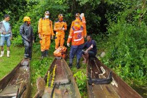 Los hombres se encontraban a la deriva en el embalse El Guájaro. 